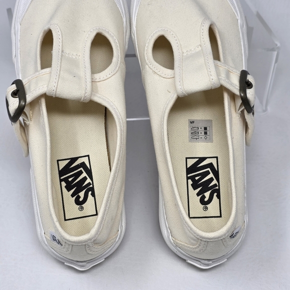 Vans Style 93 Mary Jane Women's Size 9 Beige Linen Canvas Buckle Shoes NEW - Picture 9 of 11
